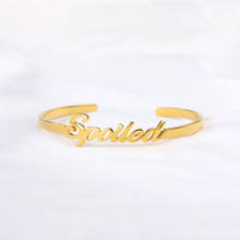 Custom Name Bracelet Personalized Stainless Steel Nameplate Bracelets DIY Baby Accessories Charm Family Jewelry For Women Men 2024 - buy cheap