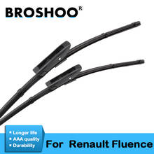 BROSHOO Car Windscreen Wiper Blades Natural Rubber For Renault Fluence 24"&16" ,2011 2012 2013 2014 2015 2016 Fit Bayonet Arm 2024 - buy cheap