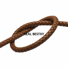 Braided 8mm Diameter Genuine Leather Cord Rope Fit Handmade DIY Leather Bracelet Jewelry Craft Findings Accessories 2024 - buy cheap