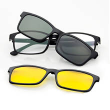 Super Light Eyeglasses  Full Frame Glasses For Men Magnet 3d Clip Sunglasses Myopia Matte black Polarized With hook Nvgs 3D Lens 2024 - buy cheap