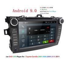 android 9.0 car dvd player for Toyota corolla 2007 2008 2009 2010 2011 in dash 2 din 1024*600 car dvd gps navigation in dash gps 2024 - buy cheap
