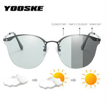 YOOSKE Cat Eye Sunglasses Women Polarized Photochromic Driving Sun Glasses Retro Female Metal Frame Eyeglasses UV400 2024 - buy cheap