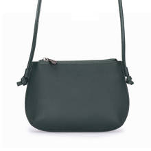 Bolsa feminina de luxo, de couro genuíno, pequena bolsa transversal de ombro com aba 2024 - compre barato