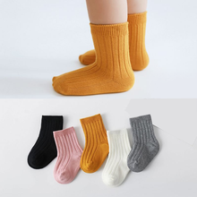 2020 New casual solid color children's socks 0-5 years old baby children's warm socks 2024 - buy cheap