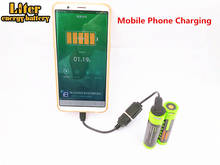 Bateria externa carregadora 3 pçs, com 4 leds, indicador usb, 5000m, 18650 v, 3.7 mah, bateria recarregável com inteligência 2024 - compre barato