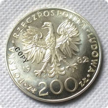 1982 polônia-200 zlotych cópia moedas comemorativas-réplica moedas moedas medalha colecionáveis 2024 - compre barato