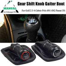 For Volkswagen VW Golf 2 3 4 Cabrio Polo 6N1 6N2 Passat 35i Car 5 Speed Gear Shift Knob Lever Gaiter Boot Leather Cover 2024 - buy cheap