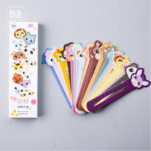 Marcapáginas Kawaii de animales para estudiantes, marcador de papel bonito, regalo de papelería, regla del Zoo de dibujos animados para libros, marca de libros para perros y gatos, 30 Uds. 2024 - compra barato