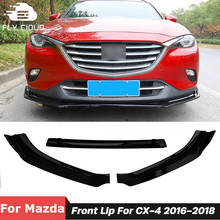 3 PCS Splitters ABS Material Black Front Shovel Spoiler Diffuser Bumper Chin Lip For Mazda CX-4 2016-2018 2024 - buy cheap
