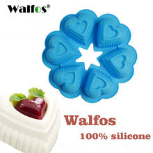 Walfos 25*25*4.5cm DlY heart Shape Silicone Cake Mold Baking Tools Bakeware Maker Mold 2024 - buy cheap