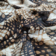 Big Sale Fashion Snake Skin Printing Dress Fabric Trousers Shirt Chiffon DIY Material 2024 - buy cheap