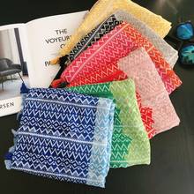 2020 Newest Zigzag Pattern Geometry Pattern Cotton Tassel Scarf 6Colors 10pcs/lot 2024 - buy cheap
