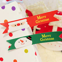 72pcs/6sheets Flag Shaped Christmas Santa Claus Snowman DIY Child Stickers Gift Sealing Label Paster Party Favors Supplies 2024 - buy cheap