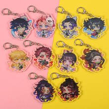 Demon Slayer Kimetsu No Yaiba Cartoon Keychain Pendant Anime Tsuyuri Kanao Kochou Shinobu Kamado Tanjirou Cute Toy Keyring Decor 2024 - buy cheap