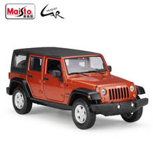 Модель автомобиля Maisto 1:24 из сплава, гоночный Металлический Игрушечный Автомобиль, детская игрушка, подарок, коллекция Jeep WRANGLER, неограниченный 2024 - купить недорого