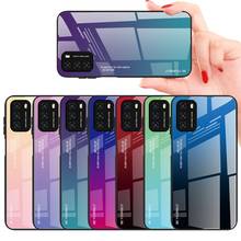 Gradient Glass Case for POCO M3 POCO X3 NFC Case Tempered Glossy Back Cover For POCO C3 F2 Pro PocoPhone X3 X2 Fundas 2024 - buy cheap