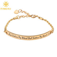 FINE4U-pulsera ajustable de acero inoxidable B242, brazalete con coordenadas finas, Color oro rosa, joyería de la amistad para dama de honor 2024 - compra barato