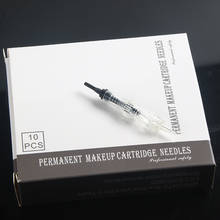 Agujas de tatuaje Black pearl revolution, agujas de microblading para maquillaje permanente, 1RL, 0,15/0,16/0,2/0,3mm, 10 Uds. 2024 - compra barato