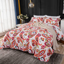 Покрывало для кровати с узором "пейсли", 3 шт., Хлопковое одеяло, наволочка, покрывало большого размера для кровати 2024 - купить недорого