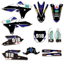 Kit de adesivos personalizados para motocicleta yamaha, adesivos gráficos completos, para yamaha yz250f yz450f yz 250f yz 450f 2014 2015 2016 2017 2024 - compre barato