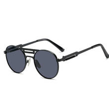 Gafas de sol Steampunk Vintage para mujer y hombre, lentes de sol clásicas de Metal con montura redonda, lentes coloridas para Conductor, UV400 2024 - compra barato