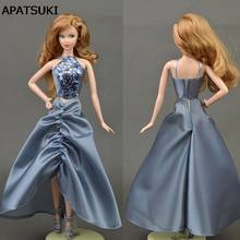 Grey Sequin 1/6 Doll Clothes For Barbie Doll Outfits Evening Gown Wedding Dress Party Dresses For Barbie Doll Accessories 2024 - buy cheap