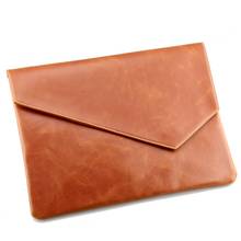 New Vintage Unisex Leather Handbags Envelope Clutch Bag Male Business A4 Portfolio Bag Men Leather Purse Briefcase 2024 - buy cheap