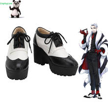 Torcido tablet de fantasia vinil creus, sapato preto e branco, botas longas cosplay, feito sob encomenda, para halloween e natal 2024 - compre barato