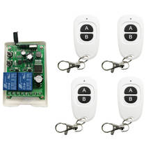 Interruptor de luz sem fio com controle remoto, módulo de receptor e relé, transmissor rf para portas e lâmpadas de garagem, 12v 24v, 36v, 48v, 2 canais, 10a