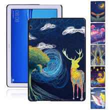 Paint Pattern Tablet Case For Huawei MediaPad M5 Lite 10.1"/M5 10.8"/T5 10 10.1"/T3 8.0"/T3 10 9.6" Anti-Fall Plastic Back Shell 2024 - buy cheap