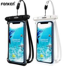 FONKEN IPX8 Full View Waterproof Case Rainforest desert snow transparent dry bag Seaside Swimming Pouch Mobile Phone Covers 2024 - купить недорого