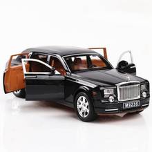 1:24 Diecast Alloy Car Model Rolls Royce Phantom Metal Toy Car Wheels Simulation Sound Light Pull Back Car Collection Kids Gift 2024 - buy cheap