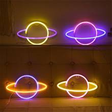 USB Led Neon Light Wall Art Sign Bedroom Decoration Colorful Creative Planet Night Light Lamp Home Decoration Gifts 2024 - buy cheap