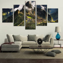 Современное украшение для гостиной, 5 шт., Machu Picchu, Перу, горная живопись, облачный пейзаж, постер на стену, искусство на холсте 2024 - купить недорого