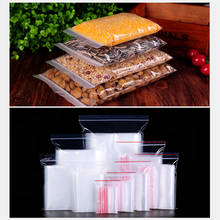 Saco para armazenamento de alimentos, sacola plástica transparente com zíper, para armazenamento de joias e fechos ziper, 100 peças 2024 - compre barato