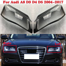 Cubierta de faro delantero de coche, pantalla de lámpara para Audi A8, D3, D4, D5, 2004-2017, tapas de lente de cristal 2024 - compra barato