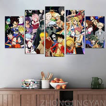 Home Decor Canvas Fairy Tail Paintings Pictures Wall Art One Piece Printed Modular Popular Anime Figure Poster Frame Living Room 2024 - buy cheap