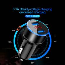 5 Colors 3.1A Dual USB LED Display Mobile Phone Adapter Car Charger For iPhone Xiaomi Samsung DC12V-24V Durable Car Charger 2024 - buy cheap