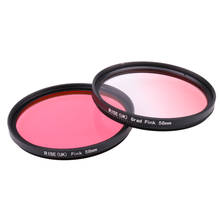 Filtro de câmera 58mm cor-de-rosa completo gradual rosa lente filtro para nikon d3100 d3200 d5100 slr lente da câmera 2024 - compre barato