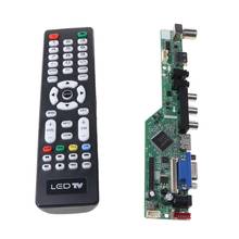 Placa-mãe universal para controle de resolução de tv, placa-mãe para interface vga/av/tv/usb 10166 2024 - compre barato