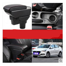 7USB+Lift+Slide+LED central Store armrest box content box with cup holder ashtray For 2017 New Hyundai Solaris 2 accent 2024 - buy cheap