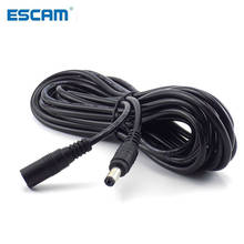 ESCAM-Cable de extensión con enchufe hembra a macho, adaptador de Cable de alimentación CC CCTV, 5,5mm x 2,1mm, para cables de extensión de potencia de cámara 2024 - compra barato