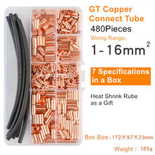 480PCS Copper Connecting Pipe Wire Joint Small Copper GT Small Copper Tube Copper Connection Tube Wire Connector 2024 - buy cheap
