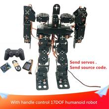 With PS2 Handle Control 17DOF Biped Humanoid Robot RC Metal Robotic+17pcs Servos 32-Channel Servo Control Board DIY For Arduino 2024 - buy cheap