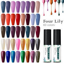 Four Lily Matte Top Coat Color UV Gel Nail Polish Glitter Gel Polish Semi Permanent Soak Off UV Gel Varnish DIY Nail Art Gel 2022 - buy cheap