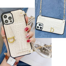 crossbody Phone Bag Case For iPhone 12 11 Pro Max shoulder long strap Leather Card Wallet Purse Cover Capa 2024 - buy cheap