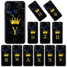 Funda de teléfono para Huawei Honor 30, 20, 10 Pro Lite, Youth Plus, 30i, 20e, 20s, cubierta de silicona suave, Capa negra, corona con letras 2024 - compra barato