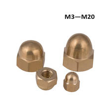 M3 M4 M5 M6 M8 M10 M12 M14 M16 M18 M20 Brass Acorn Nuts Cap Hex Nuts Decorative Dome Head Cover Semicircle 2024 - buy cheap