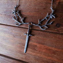 NEW Gothic Branches &Dagger Forest Witch Pendant Necklace Punk Fashion Charm Jewellery For Women Gifts 2024 - buy cheap