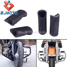 2pcs 32mm Black Engine Guard Rubber Knee Leg Protector Cover For Harley Sportster XL 1200 883 72 48 Iron XL883N Street Bob Glide 2024 - buy cheap